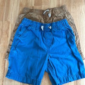 Hanna Andersson Boys Twill Pull on Shorts Lot of 2